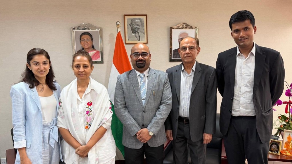 LMYC founders with the Consul General of India at the Indian Consulate